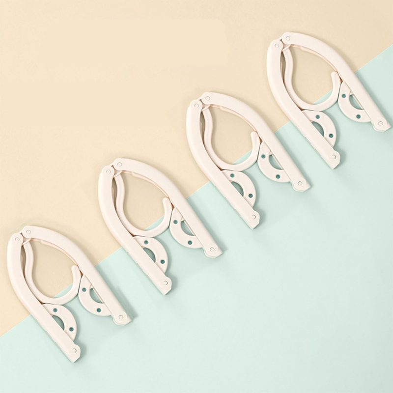 12Pcs Travel Hangers Thin and Light Portable Plastic Foldable Hangers Folding Clothes Hangers for Business Trip Travel, Space Saving Clothes Hangers - Image 2