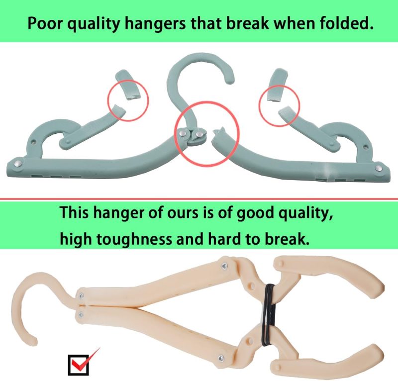 Portable Travel Hangers Travel Hangers Foldable for Suitcase Camping Cruise Ship Travel Accessory 10Pcs - Image 2