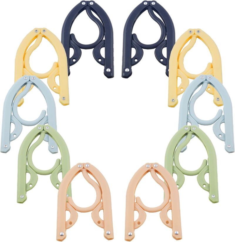 Portable Travel Hangers Travel Hangers Foldable for Suitcase Camping Cruise Ship Travel Accessory 10Pcs