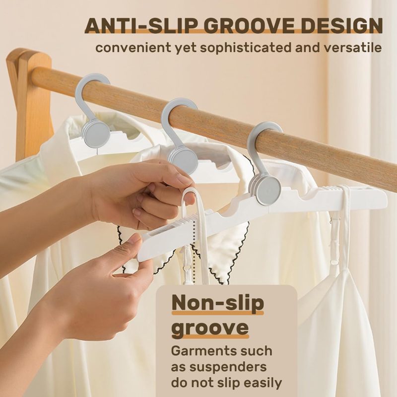 6 Pcs Travel Hangers Portable Folding Clothes Hangers Travel Accessories Foldable Clothes Drying Rack for Travel - Image 2